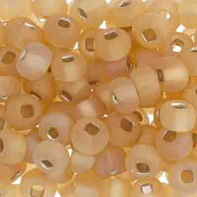 Czech Seed Beads - 2/0 - Transparent Light Topaz Silver Lined AB Matte 22g