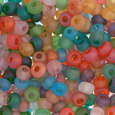 Czech Seed Beads - 6/0 - Matte Multi Mix Rainbow (22g)