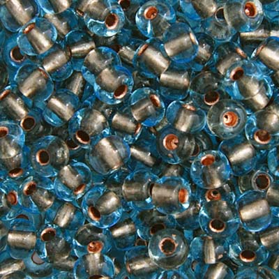 Czech Seed Beads - 6/0 - Aqua/Copper Line (22g)