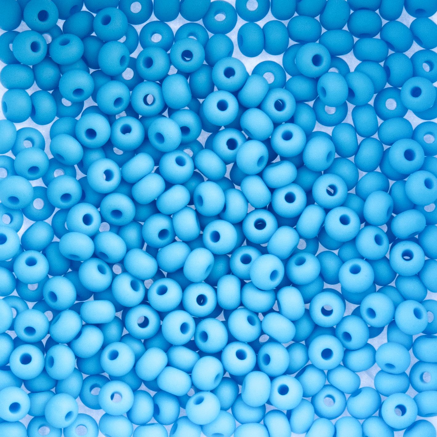 Czech Seed Beads - 6/0 - Matte Light Blue (22g)