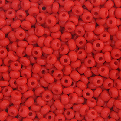 Czech Seed Beads - 8/0 - Opaque Light Red (22g)