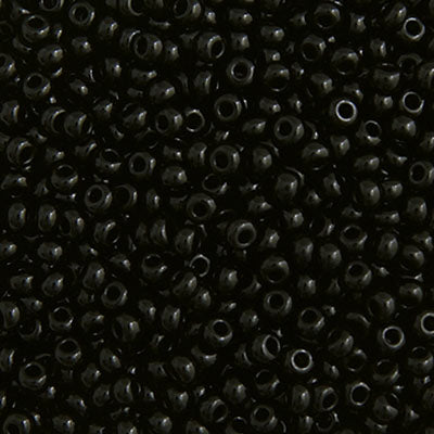 Czech Seed Beads - 10/0 - Opaque Black (22g)