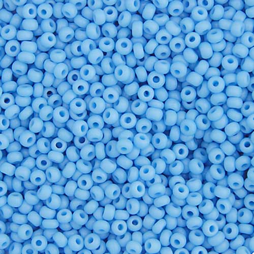 Czech Seed Beads - 10/0 - Opaque Light Blue (22g)