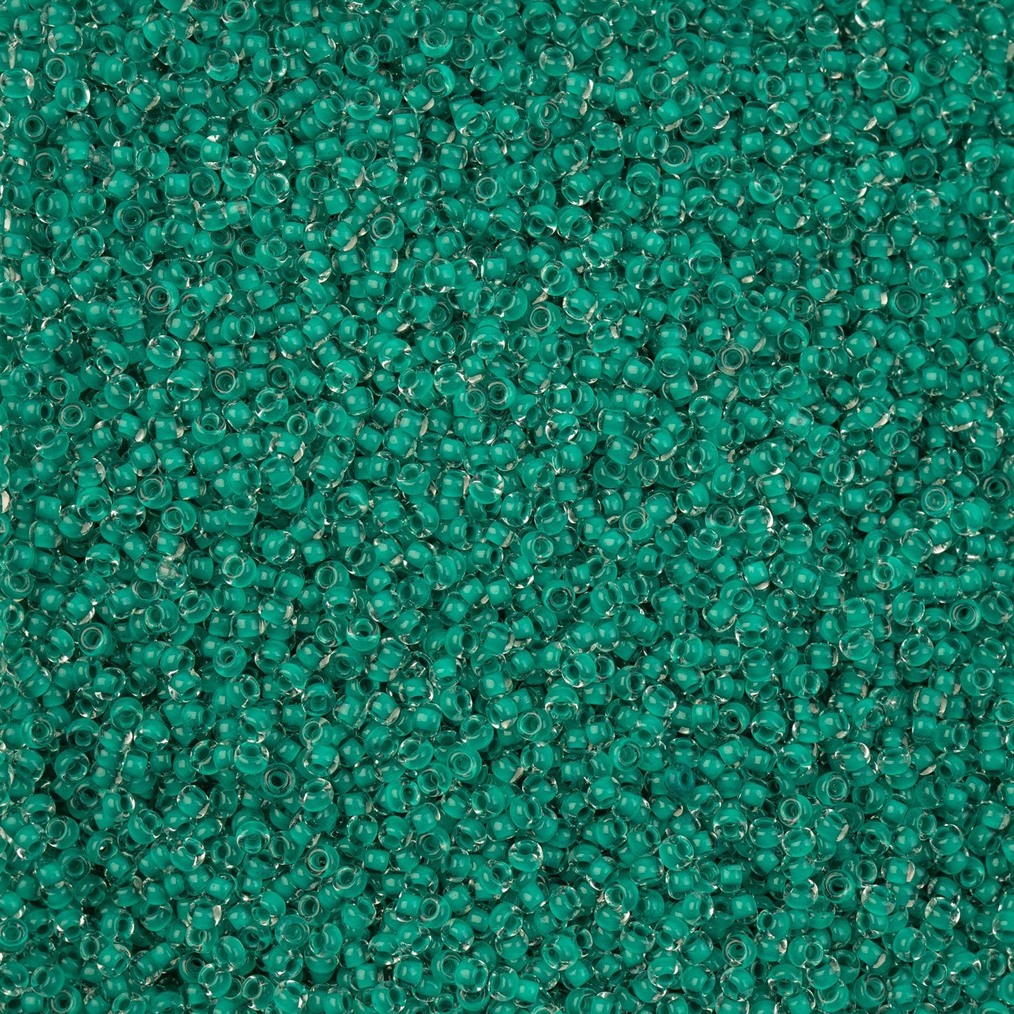 Czech Seed Beads - 10/0 - Crystal Color Lined Terra Intensive Dark Green (22g)