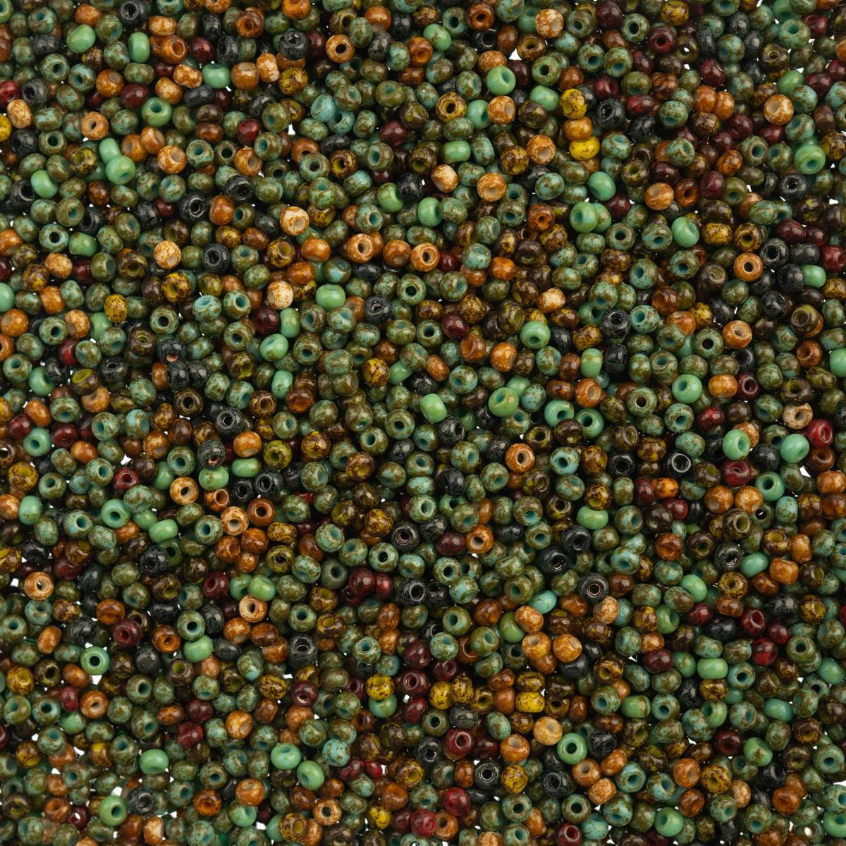 Czech Seed Beads - 10/0 - Opaque Travertine Mix (22g)