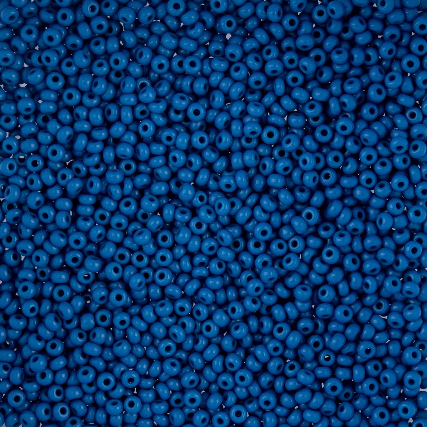 Czech Seed Beads - 10/0 - Natural Opaque Medium Blue (22g)