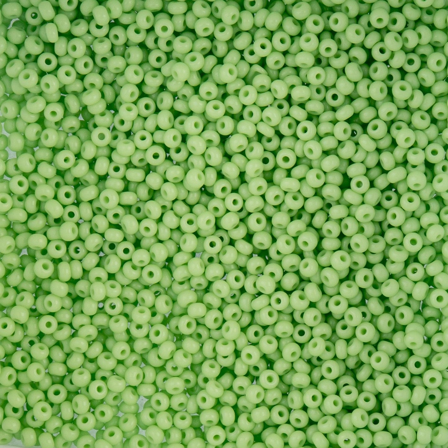 Czech Seed Beads - 10/0 - Natural Opaque Pale Green (22g)
