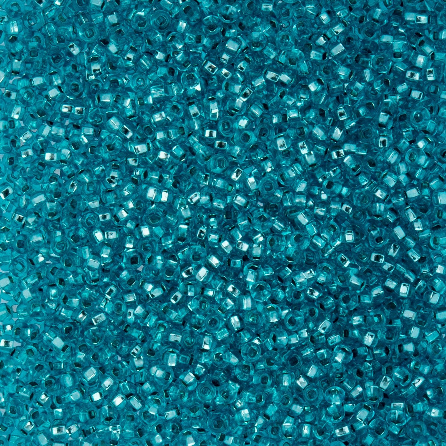 Czech Seed Beads - 10/0 - Silver Lined Dyed Green (22g)