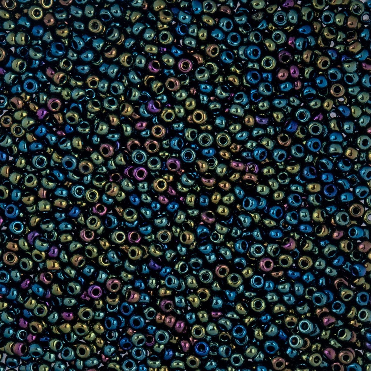 Czech Seed Beads - 10/0 - Opaque Iris Green (22g)