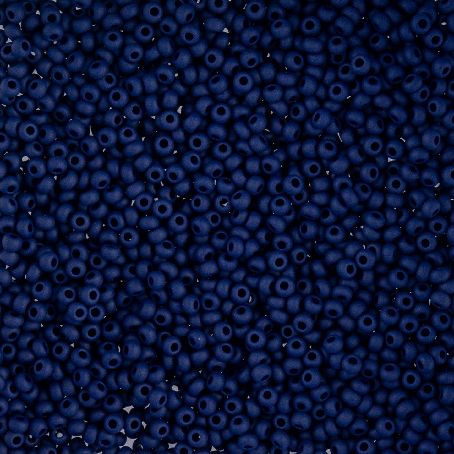 Czech Seed Beads - 10/0 - Opaque Dark Royal Blue Matte (22g)
