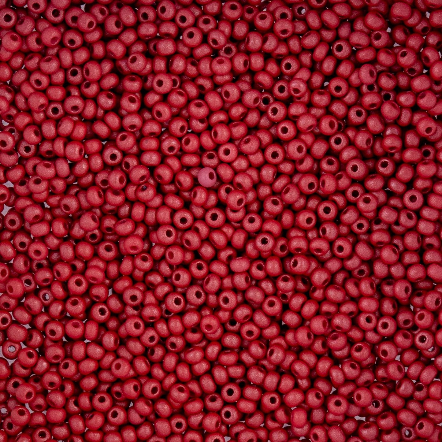 Czech Seed Beads - 10/0 - Opaque Red Matte (22g)