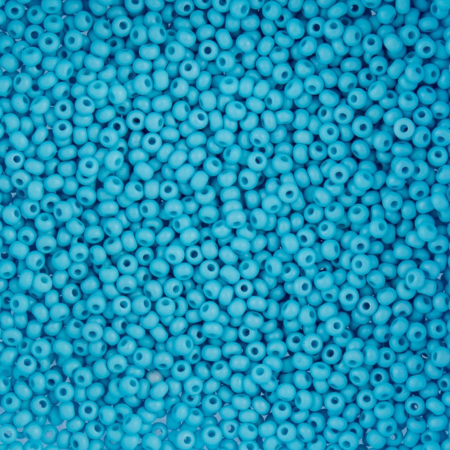 Czech Seed Beads - 10/0 - Opaque Aqua Matte (22g)