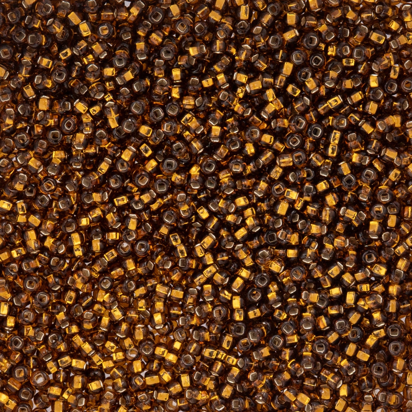 Czech Seed Beads - 10/0 - Silver Lined Dark Topaz Square Hole (22g)