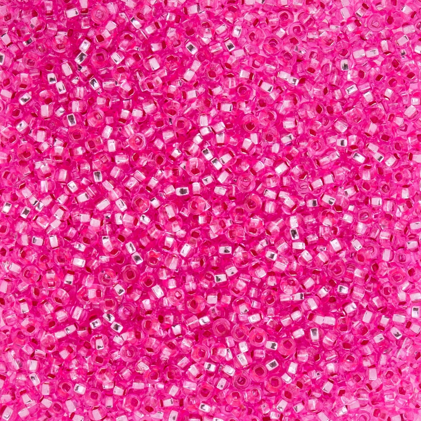 Czech Seed Beads - 10/0 - Silver Lined Dyed Rose (22g)
