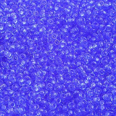 Czech - 10/0 Seed Beads - Transparent Medium Blue (500g)