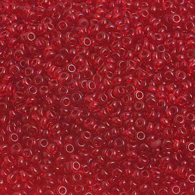 Czech - 10/0 Seed Beads - Transparent Dark Red (500g)
