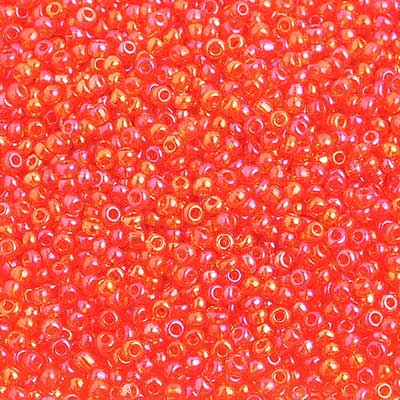 Czech - 10/0 Seed Beads - Transparent Iris Orange (500g)