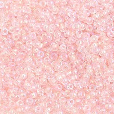 Czech - 10/0 Seed Beads - Transparent Light Pink Rainbow (500g)