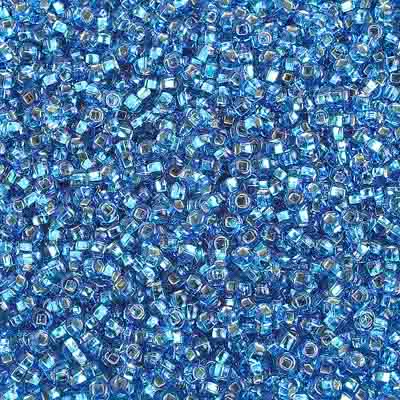 Czech - 10/0 Seed Beads - Silver Lined Light Blue (500g)
