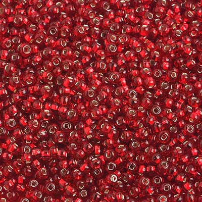 Czech - 10/0 Seed Beads - Silver Lined Red (500g)