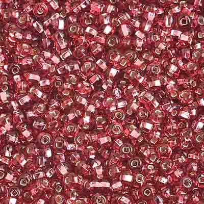 Czech - 10/0 Seed Beads - Silver Lined Natural Pink (500g)