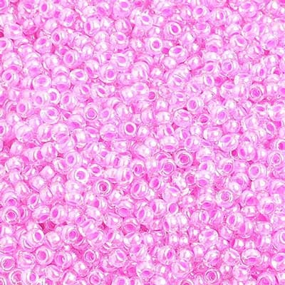 Czech - 10/0 Seed Beads - Color Lined Rose Pink (500g)