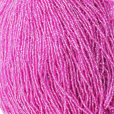 Czech - 10/0 Seed Beads - Silver Lined Dyed Fuchsia (500g Strung)