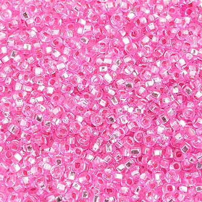 Czech - 10/0 Seed Beads - Silver Lined Dyed Rose (500g)