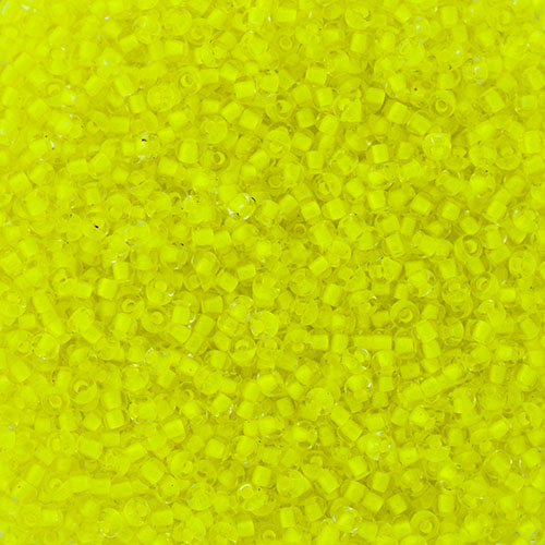Czech - 10/0 Seed Beads - Crystal Color Lined Neon Yellow (500g)