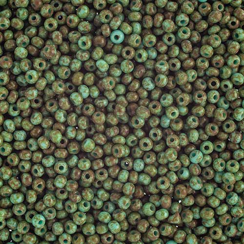 Czech - 10/0 Seed Beads - Turquoise Travertine (500g)