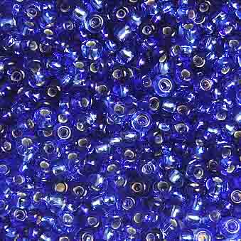 Czech - 10/0 Seed Beads - Silver Lined Mix Blue/Sapphire (500g)