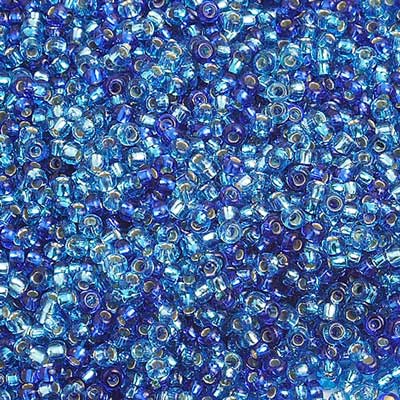 Czech - 10/0 Seed Beads - Silver Lined Mix Aqua (500g)