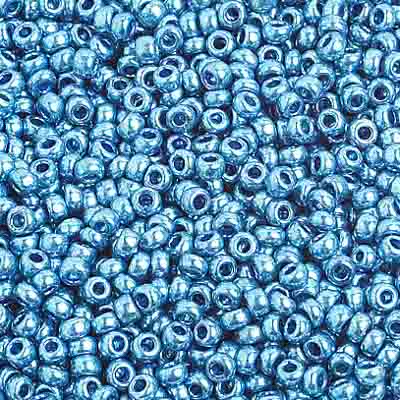 Czech - 10/0 Seed Beads - Metallic Blue (500g Strung)