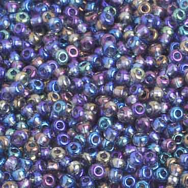 Czech - 10/0 Seed Beads - Transparent Grey AB (500g Strung)