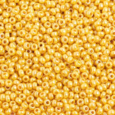 Czech - 10/0 Seed Beads - Opaque Yellow Luster (500g)