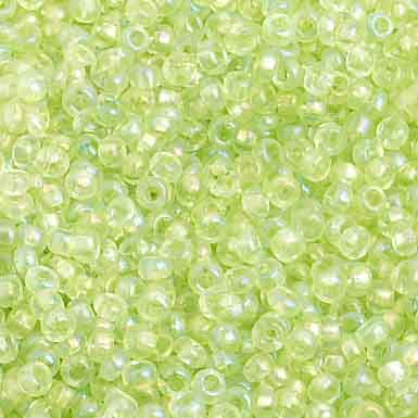 Czech - 10/0 Seed Beads - Transparent Teal Green Rainbow AB (500g)