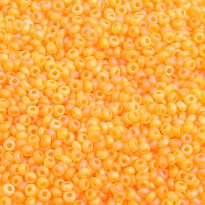 Czech - 10/0 Seed Beads - Transparent Gold Yellow AB Matte (500g)