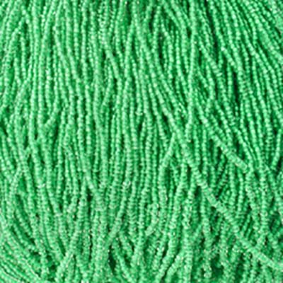 Czech - 10/0 Seed Beads - Color Lined Hot Green Terra Color (500g Strung)