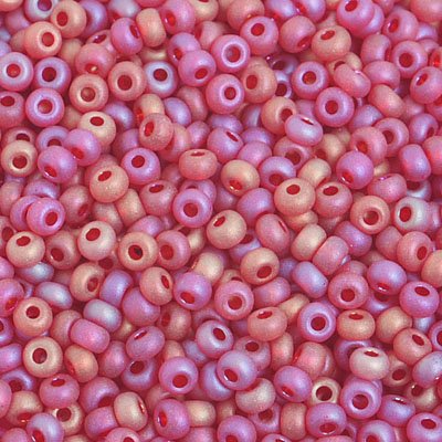 Czech Seed Beads - 8/0 - Matte Transparent Dark Red AB (500g)