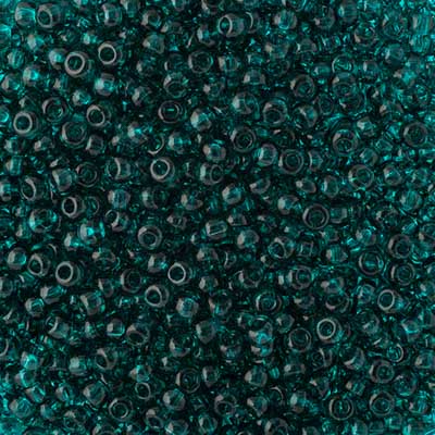 Czech Seed Beads - 8/0 - Transparent Teal Green (500g)