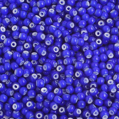 Czech Seed Beads - 8/0 - Cobalt Blue White Heart (250g)