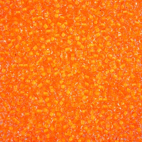 Czech Seed Beads - 8/0 - Crystal Color Lined Neon Orange (500g)