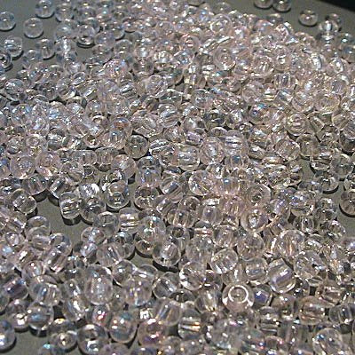 Czech Seed Beads - 8/0 - Transparent Light Pink Rainbow (500g)