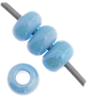Czech Seed Beads - 8/0 - Opaque Turquoise Blue AB (500g Strung)