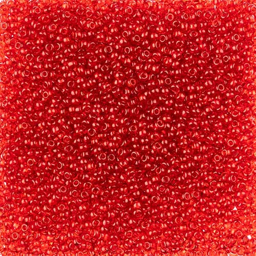 Czech Seed Beads - 8/0 - Transparent Light Red (500g)