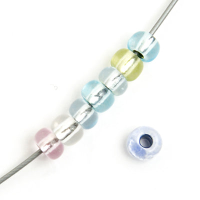 Czech Seed Beads - 6/0 - Silver Lined Pastel Mix (500g)