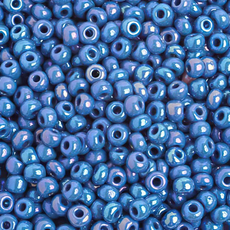 Czech Seed Beads - 6/0 - Opaque Dark Blue AB (500g)