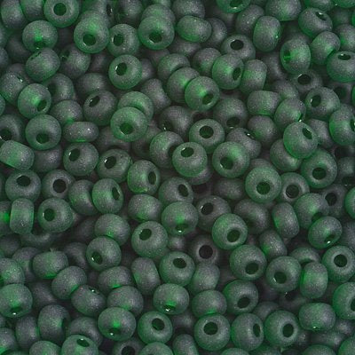 Czech Seed Beads - 6/0 - Matte Transparent Green (500g)