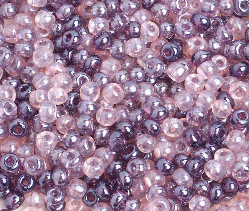 Czech Seed Beads - 6/0 - Lilac Lustred Mix (500g)