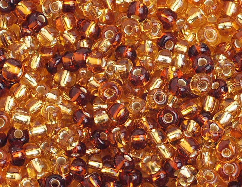 Czech Seed Beads - 6/0 - Silver Lined Topaz Mix (500g)